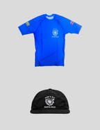 Kit Rashguard Hawaii 808 Blue + Boné Hawaii 808