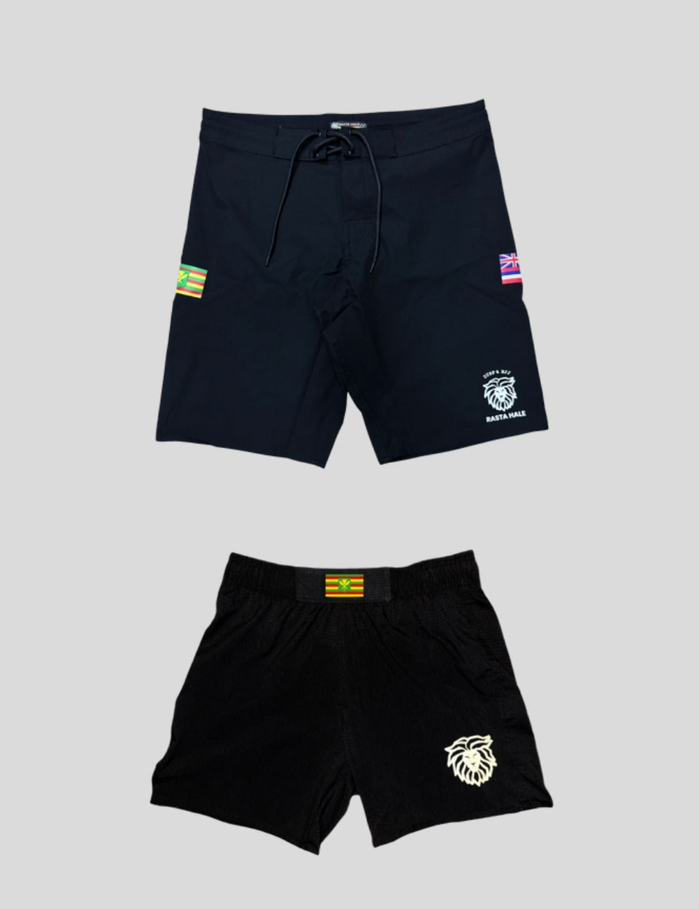 Kit Boardshort Hawaii 808 + Fight Short Black100