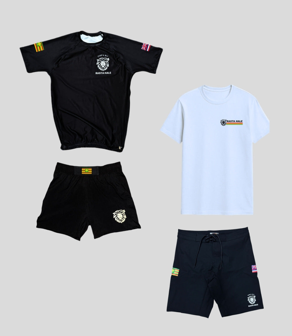 Kit Nogi Hawaii 808 + Boardshort Hawaii 808 + Camiseta