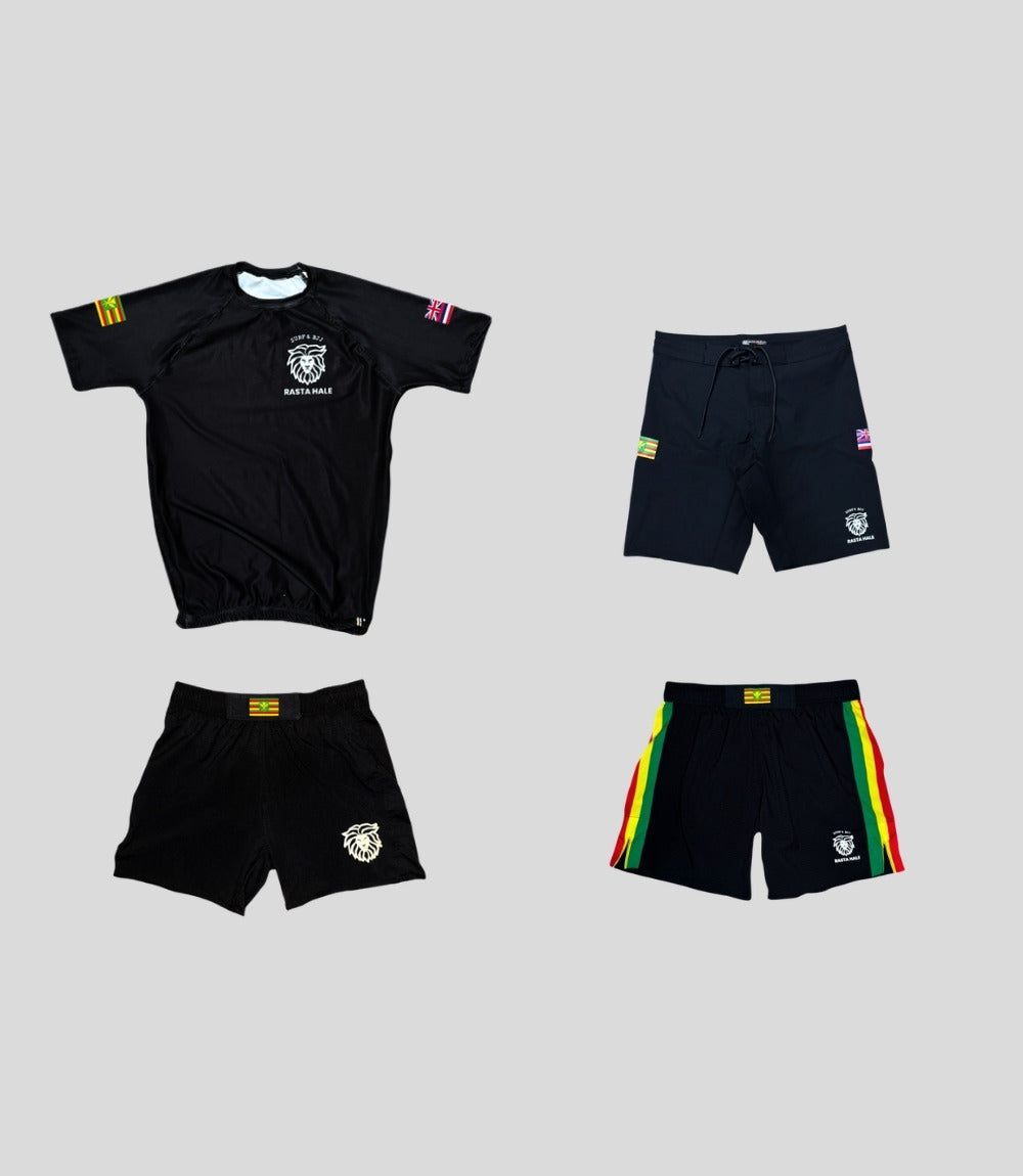 Kit Surf & BJJ Hawaii 808 + Fight Short Original Rasta