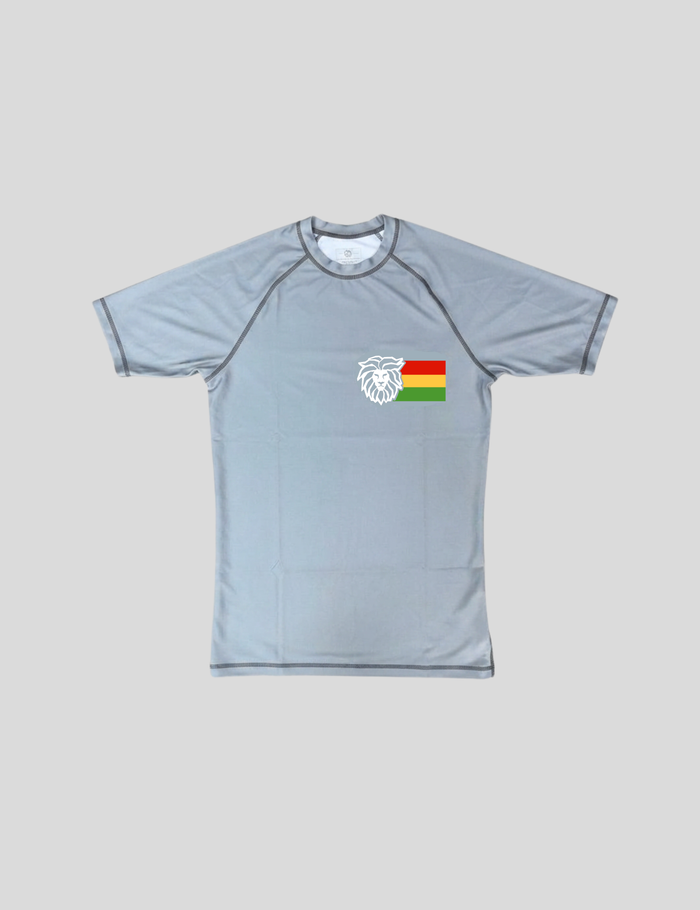 Rashguard Roots Grey da Rasta Hale para jiu-jitsu no-gi