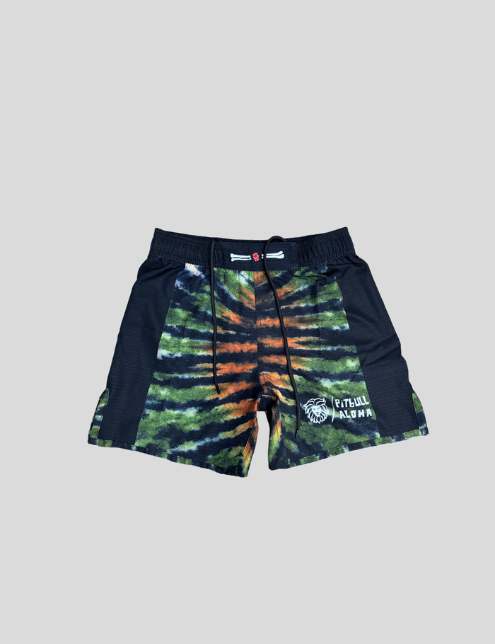 Fight short Pitbull Aloha Half Tiger da Rasta Hale, bermuda de jiu-jitsu no-gi