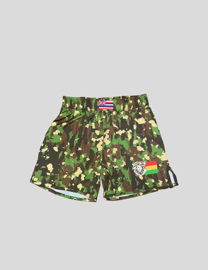 Fight short Pupukea Cammo da Rasta Hale, bermuda de jiu-jitsu no-gi